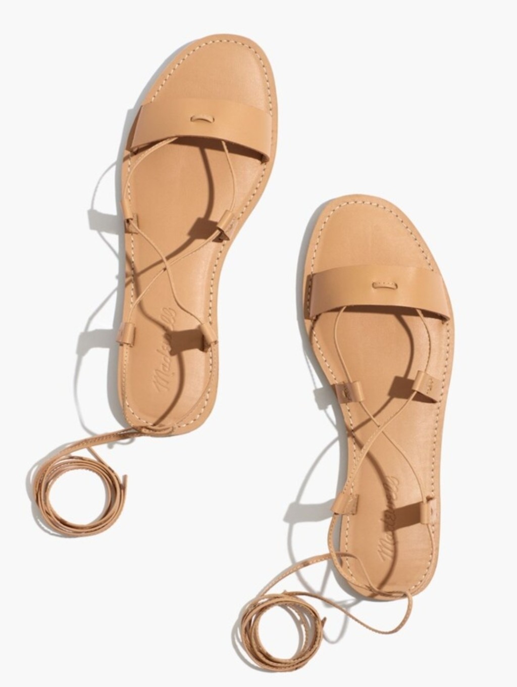Madewell The Boardwalk Lace-Up Leather Sandals Size 9